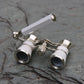 Frendorf | Metall 3 X 25 Damen mit Griff Chrome Doppelzylinder-Teleskop (Perlweiß)