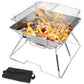 Frendorf | Hebbarer Grill Camping Edelstahl Klappgrill Holz Kohle Grill