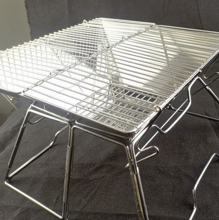 Frendorf | Hebbarer Grill Camping Edelstahl Klappgrill Holz Kohle Grill