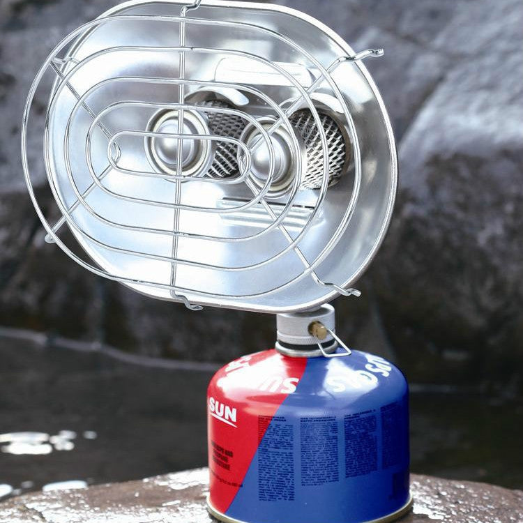 Frendorf | BRS-H22 Outdoor Camping Doppelkopf-Gasheizofen Angelheizer Backofen Ohne Gaskartusche