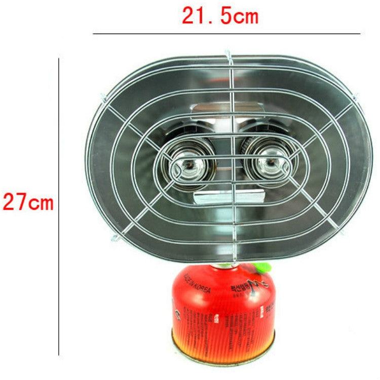 Frendorf | BRS-H22 Outdoor Camping Doppelkopf-Gasheizofen Angelheizer Backofen Ohne Gaskartusche