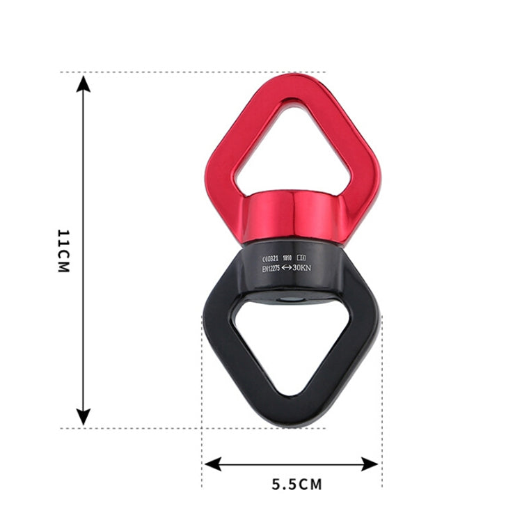 Frendorf | Anti-Knoten Rock Climbing Caster Festverbinder Abwärtsverzögerer (Rot Schwarz)