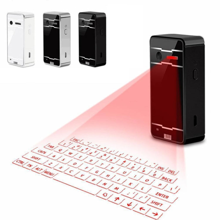 Frendorf | JHP-Best Tragbare Virtuelle Lasertastatur Maus Drahtlos Bluetooth Lasern Projektion Lautsprecher(Weiß)