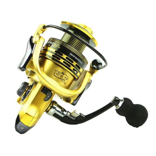 Frendorf | YUMOSHI XF7000 Vollmetall-Schwenkarm Metallkopf Angelrolle (Gold)