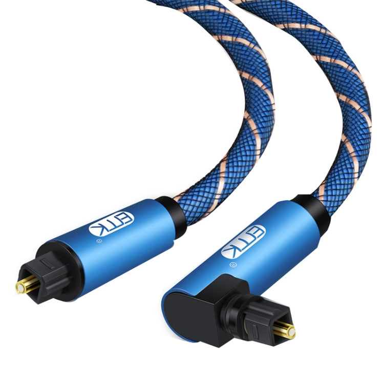 Frendorf | EMK 90 Grad schwenkbare verstellbare rechteckige 360 Grad drehbare Steckdose Nylon-gewebtes Netz optisches Audiokabel, Kabellänge: 15m (Blau)