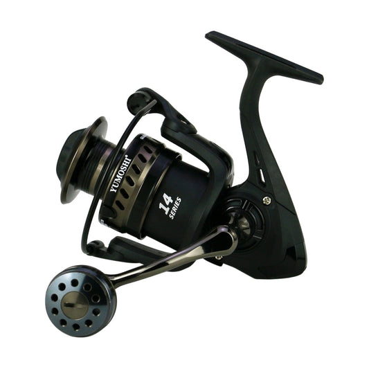 Frendorf | YUMOSHI LS6000 Metallkopf Angelrolle Meer Rute Spinnrolle (Metallschwenkarm + Metallgriffpille)