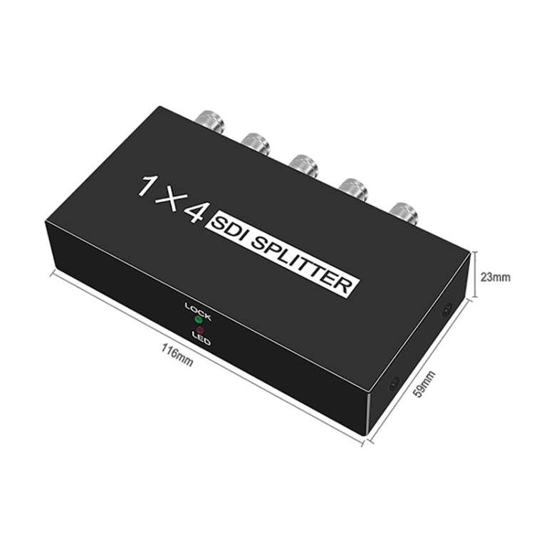 Frendorf | 1 In 4 Out SD-SDI / HD-SDI / 3G-SDI Verteilung Verstärker Video SDI Splitter (US-Stecker)