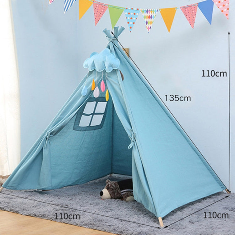 Frendorf | Kinderzimmer Prinzessinnenzelt Indoor Spielhaus Faltzelt Spielzeug, Größe:1.35m(Blauton)