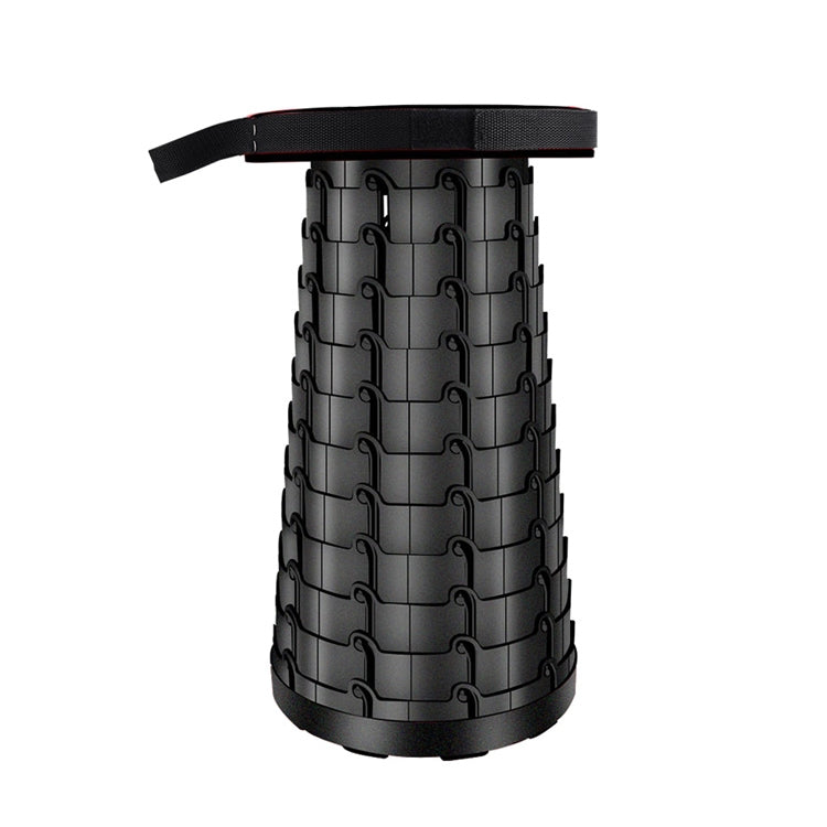 Frendorf | Outdoor Tragbarer Klappbarer Teleskopischer Kunststoffhocker Camping Angeln Gartenhocker (Schwarz)