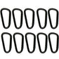 Frendorf | 10 PCS D-förmige Aluminium Karabiner Outdoor Hängeverschluss Wasserflaschenverschluss (Schwarz)