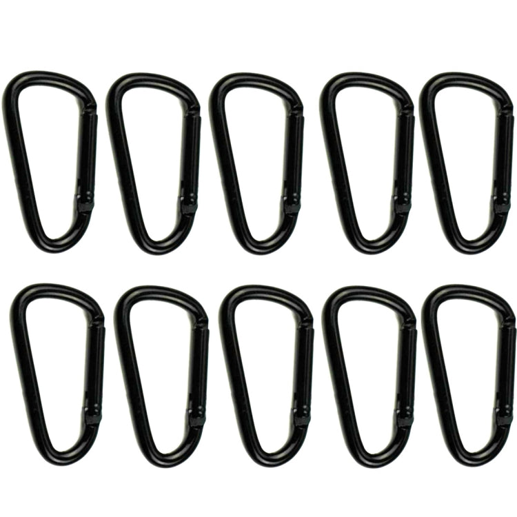 Frendorf | 10 PCS D-förmige Aluminium Karabiner Outdoor Hängeverschluss Wasserflaschenverschluss (Schwarz)