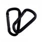 Frendorf | 10 PCS D-förmige Aluminium Karabiner Outdoor Hängeverschluss Wasserflaschenverschluss (Schwarz)