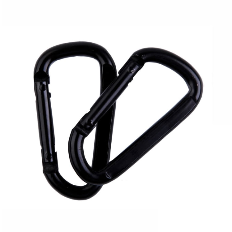 Frendorf | 10 PCS D-förmige Aluminium Karabiner Outdoor Hängeverschluss Wasserflaschenverschluss (Schwarz)