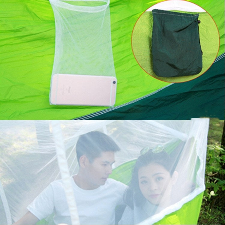 Frendorf | Outdoor Mückennetz Hängematte Camping Ultraleicht Nylon Doppel Camping Luftzelt, Größe: 260 x 140 CM (Pink Himmelblau)