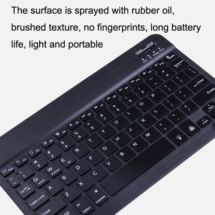 Frendorf | 10 Zoll RGB Bunte Hintergrundbeleuchtung Bluetooth Tastatur und Maus Set für Mobiltelefon / Tablet (Schwarz)