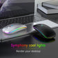 Frendorf | 10 Zoll RGB Bunt Hintergrundbeleuchtung Bluetooth Tastatur und Maus Set für Mobiltelefon / Tablet (Weiß)