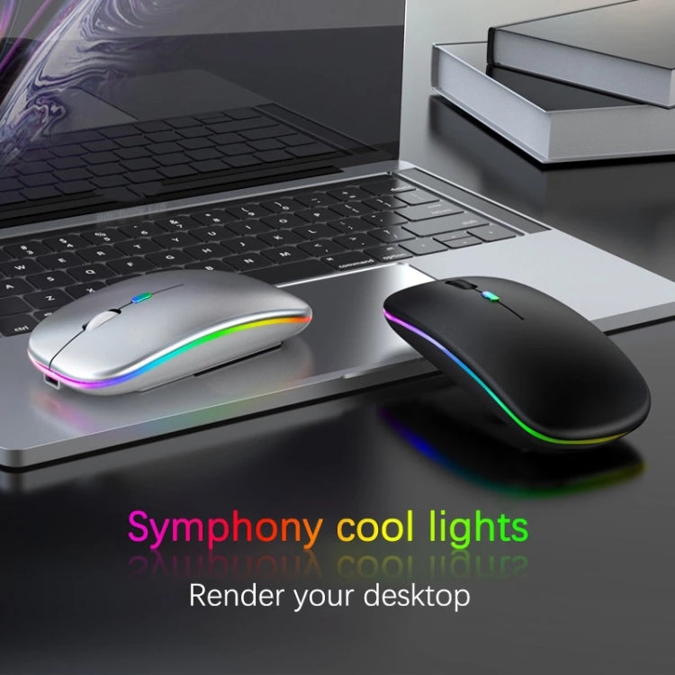 Frendorf | 10 Zoll RGB Bunt Hintergrundbeleuchtung Bluetooth Tastatur und Maus Set für Mobiltelefon / Tablet (Weiß)