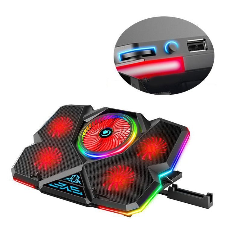 Frendorf | CoolCold 5V Geschwindigkeitsregelung Version Gaming Laptop Kühler Notebook Ständer, Spezifikation: Rote Symphonie