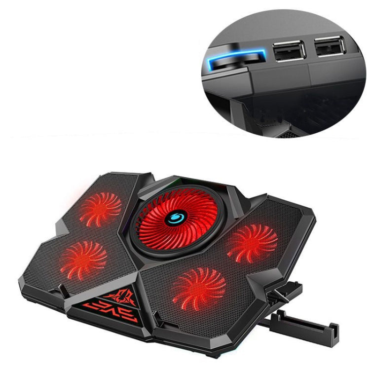 Frendorf | CoolCold 5V Geschwindigkeitsregelung Version Gaming Laptop Kühler Notebook Ständer, Spez: Rotes Grundmodell