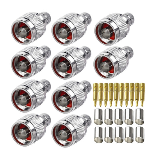 Frendorf | 10 Stück NJ-7 Für LMR400 N Typ Stecker Verbindung Geringer Verlust RF Koaxialstecker