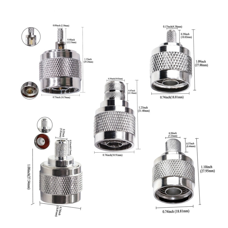 Frendorf | 10 Stück NJ-7 Für LMR400 N Typ Stecker Verbindung Geringer Verlust RF Koaxialstecker