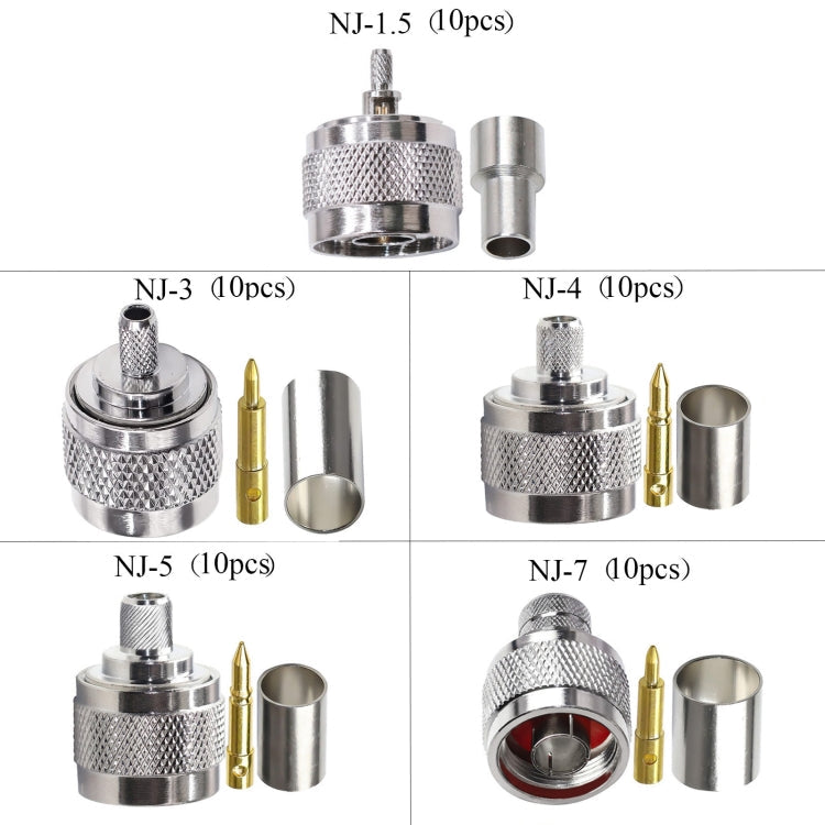 Frendorf | 10 Stück NJ-7 Für LMR400 N Typ Stecker Verbindung Geringer Verlust RF Koaxialstecker