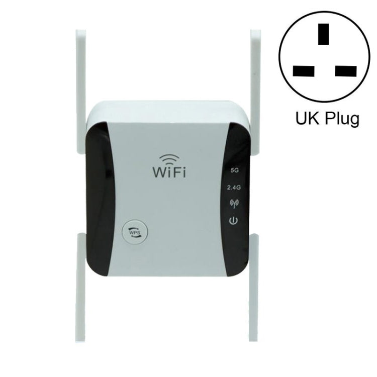 Frendorf | KP1200 1200Mbps Dual Band 5G WIFI Verstärker Wireless Signal Repeater, Spezifikation: UK-Stecker (Weiß)