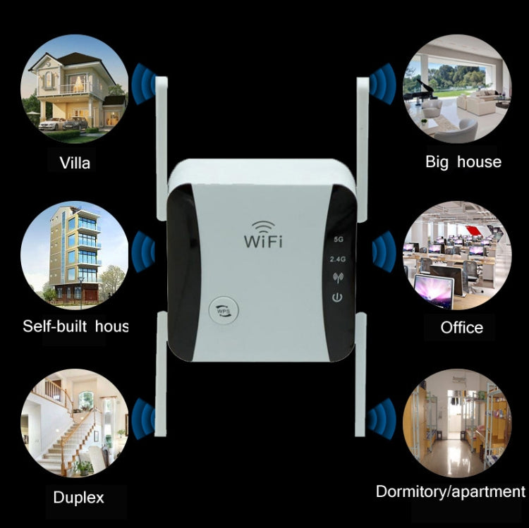 Frendorf | KP1200 1200Mbps Dual Band 5G WIFI Verstärker Wireless Signal Repeater, Spezifikation: UK-Stecker (Weiß)
