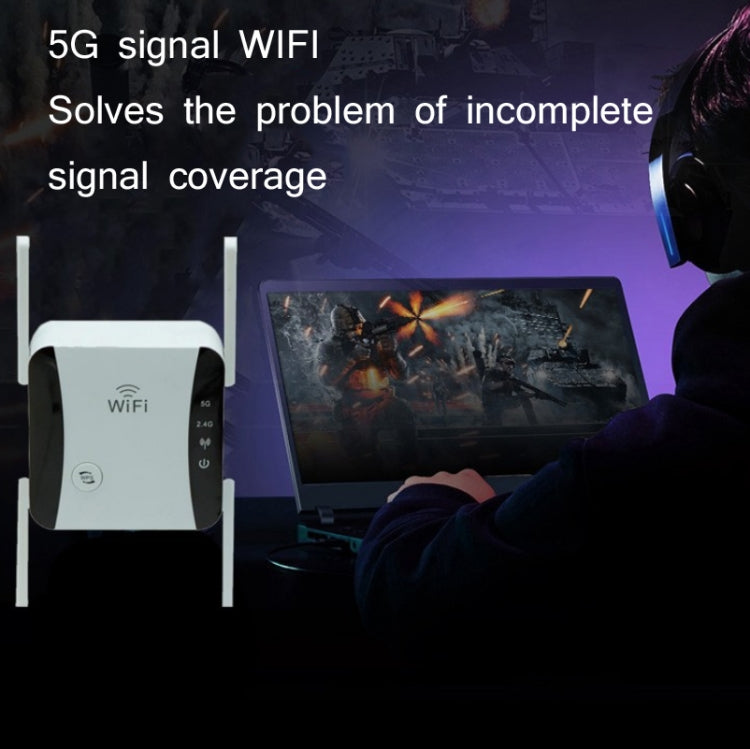 Frendorf | KP1200 1200Mbps Dual Band 5G WIFI Verstärker Wireless Signal Repeater, Spezifikation: UK-Stecker (Weiß)