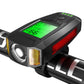 Frendorf | Frontlicht (mit Nebelscheinwerfer) & Hupe & Geschwindigkeitsmesser Multifunktionales Fahrrad Mountainbike Scheinwerfer (Code Watch (Schwarz))