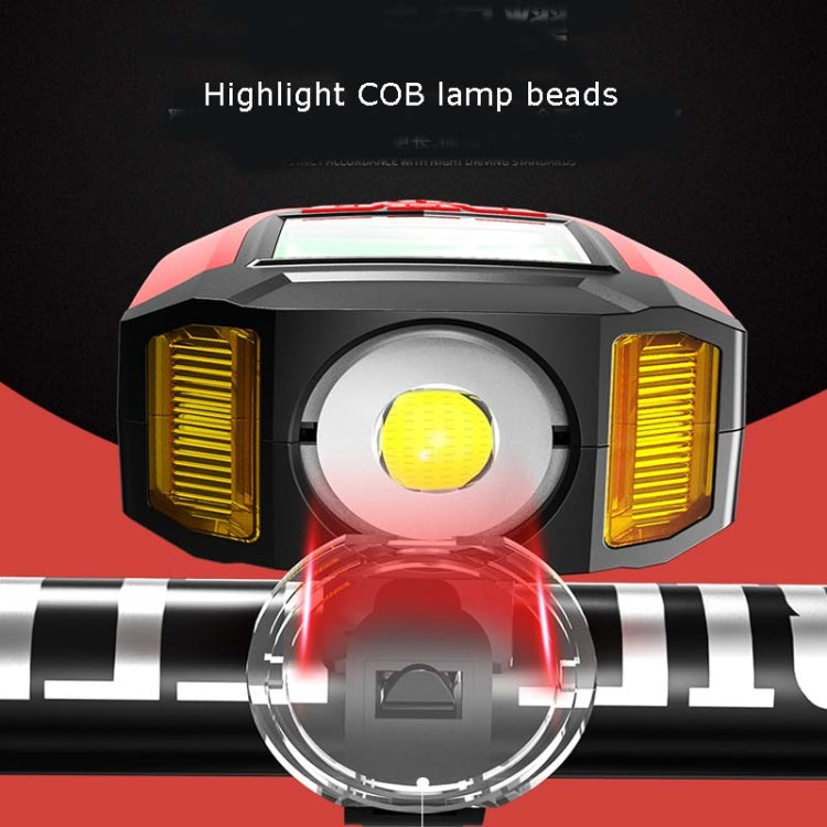 Frendorf | Frontlicht (mit Nebelscheinwerfer) & Hupe & Geschwindigkeitsmesser Multifunktionales Fahrrad Mountainbike Scheinwerfer (Code Watch (Schwarz))