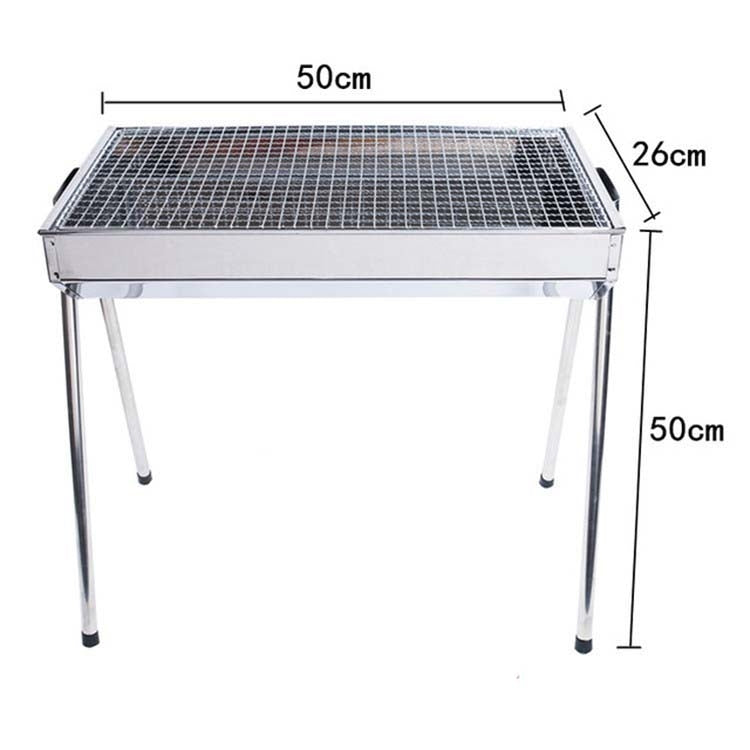 Frendorf | HZ-003 BBQ Grill Außen Tragbarer Edelstahl Herd Haushalts Holzkohle Grill Gestell, Grill/Pfanne Spezifikationen: M