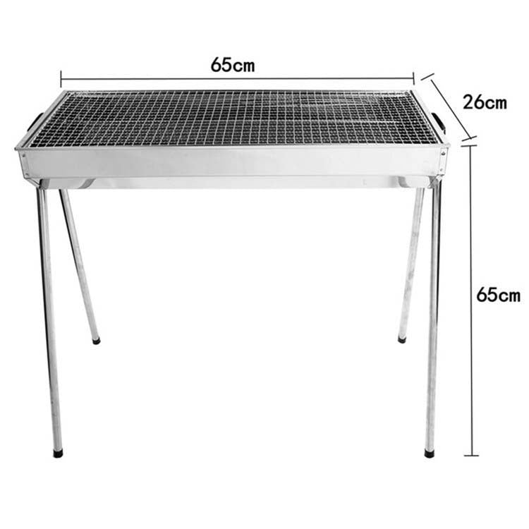 Frendorf | HZ-003 BBQ Grill Outdoor Tragbarer Edelstahl Herd Haushalts-Holzkohle Grill Rack, Grill/Pfanne Spezifikationen: L