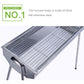 Frendorf | HZ-003 BBQ Grill Outdoor Tragbarer Edelstahl Herd Haushalts-Holzkohle Grill Rack, Grill/Pfanne Spezifikationen: L