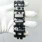 Frendorf | Multifunktionales Edelstahl Outdoor Überleben Werkzeug Armband für Männer (Breit Schwarz)
