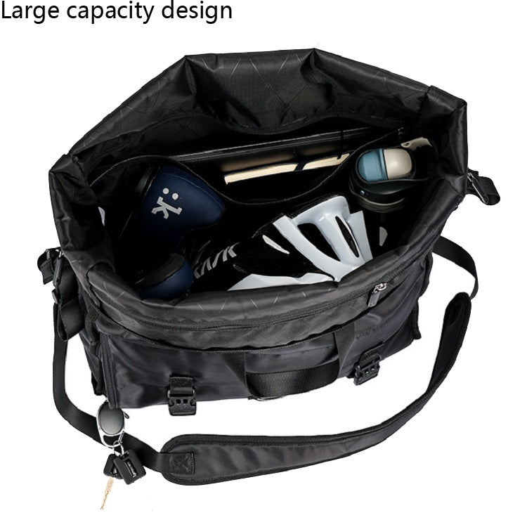 Frendorf | Rhinowalk Multifunktionale Ein-Schulter-Crossbody-Radfahrer-Tasche große Kapazität Messenger-Tasche Fahrrad-Heckregal-Tasche (X2001 Schwarz)