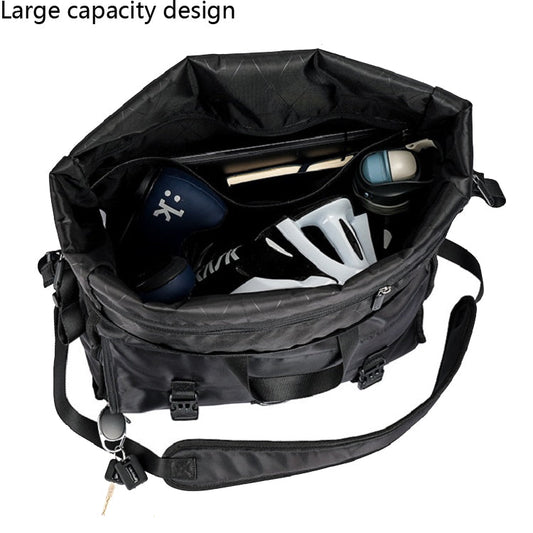 Frendorf | Rhinowalk Multifunktionale Ein-Schulter-Crossbody-Radfahrer-Tasche große Kapazität Messenger-Tasche Fahrrad-Heckregal-Tasche (X2001 Schwarz)