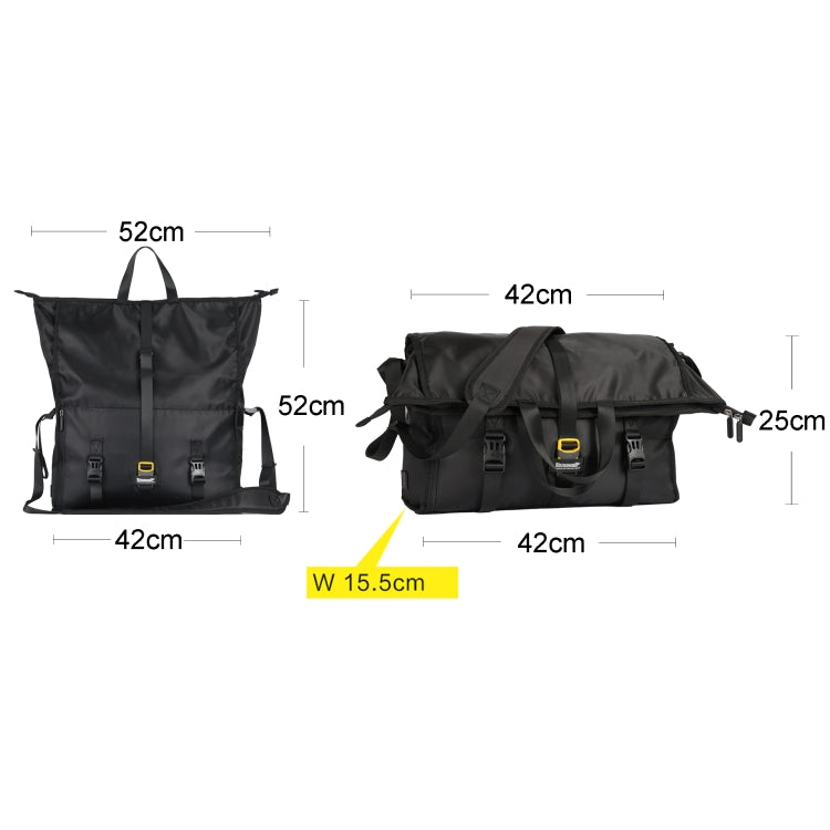 Frendorf | Rhinowalk Multifunktionale Ein-Schulter-Crossbody-Radfahrer-Tasche große Kapazität Messenger-Tasche Fahrrad-Heckregal-Tasche (X2001 Schwarz)