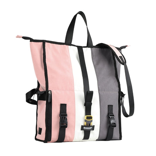 Frendorf | Rhinowalk Reitermessenger Tasche Schulter Diagonal Tasche Fahrrad Hinterradträger Packtasche (X2002 Pink Weiß Grau)