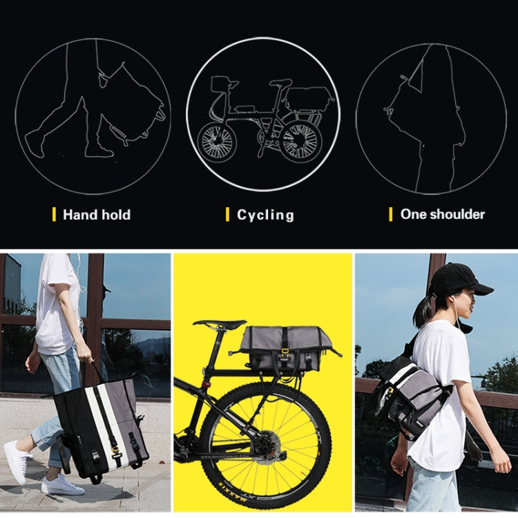 Frendorf | Rhinowalk Reitermessenger Tasche Schulter Diagonal Tasche Fahrrad Hinterradträger Packtasche (X2002 Pink Weiß Grau)