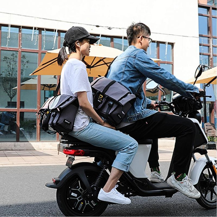 Frendorf | Rhinowalk Reitermessenger Tasche Schulter Diagonal Tasche Fahrrad Hinterradträger Packtasche (X2002 Pink Weiß Grau)