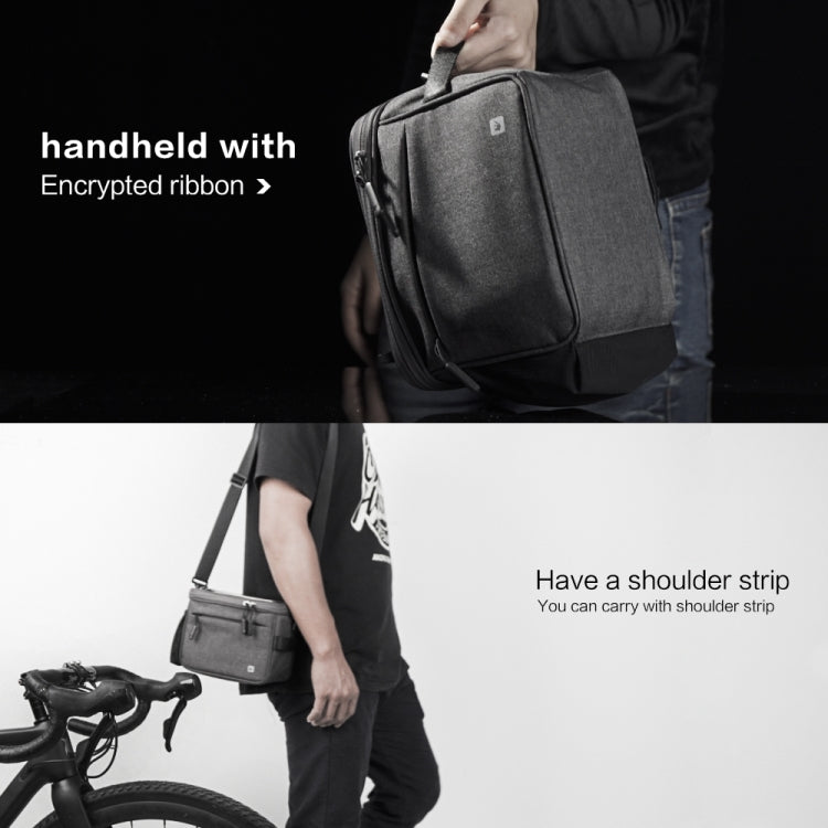 Frendorf | Rhinowalk Fahrrad Vorderlenkertasche Kameratasche Wasserdicht 7,5 Zoll Große Touchscreen Navigation Handy Tasche Fahrrad Tasche (Dunkelgrau)