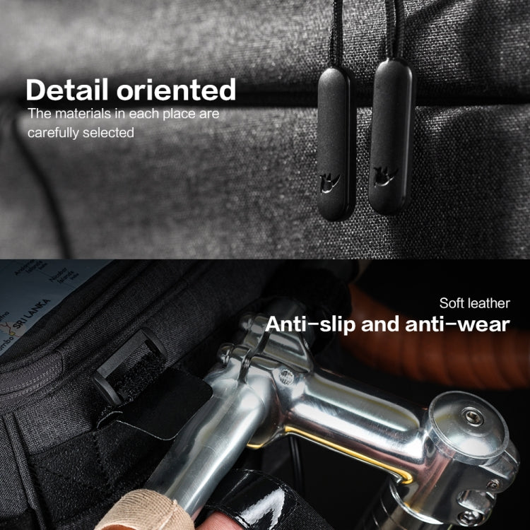 Frendorf | Rhinowalk Fahrrad Vorderlenkertasche Kameratasche Wasserdicht 7,5 Zoll Große Touchscreen Navigation Handy Tasche Fahrrad Tasche (Dunkelgrau)
