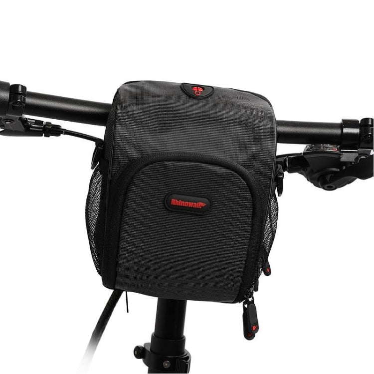 Frendorf | Rhinowalk TF910 Fahrrad Vorderlenkertasche Multifunktionale Wasserfeste Handy Tasche Fahrtasche (Schwarz)
