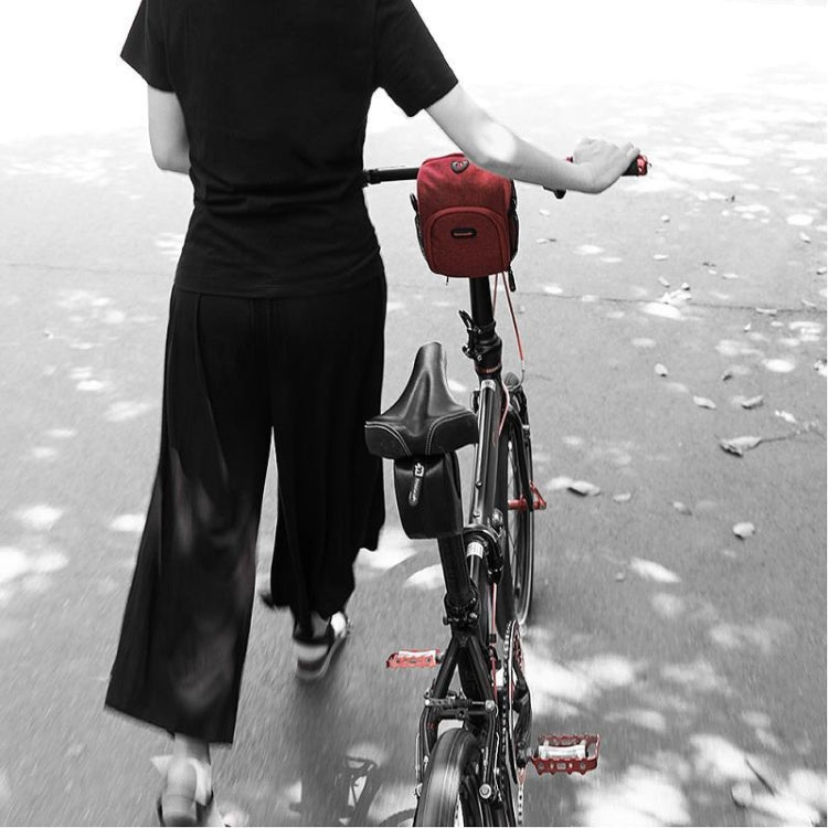 Frendorf | Rhinowalk TF910 Fahrrad Frontlenkertasche Multifunktionale wasserdichte Handy Tasche Fahrradtasche (Rot)