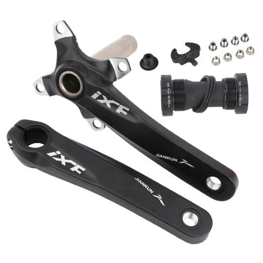 Frendorf | JIANKUN IXF Mountainbike Hohlkurbel modifiziert, Stil:Linke und Rechte Kurbel+Innenlager(Schwarz)