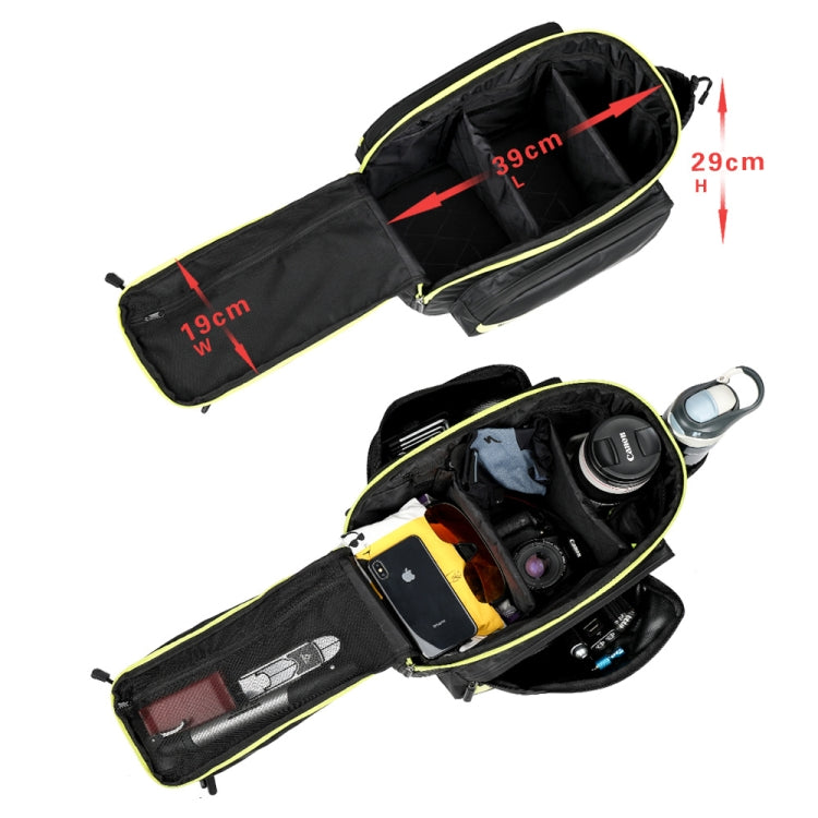 Frendorf | Rhinowalk Fahrrad Rückentrage Tasche Mountainbike Mittel- und Langstrecken-Fahren Wasserdichte Fahrradtasche (Voll Schwarz)