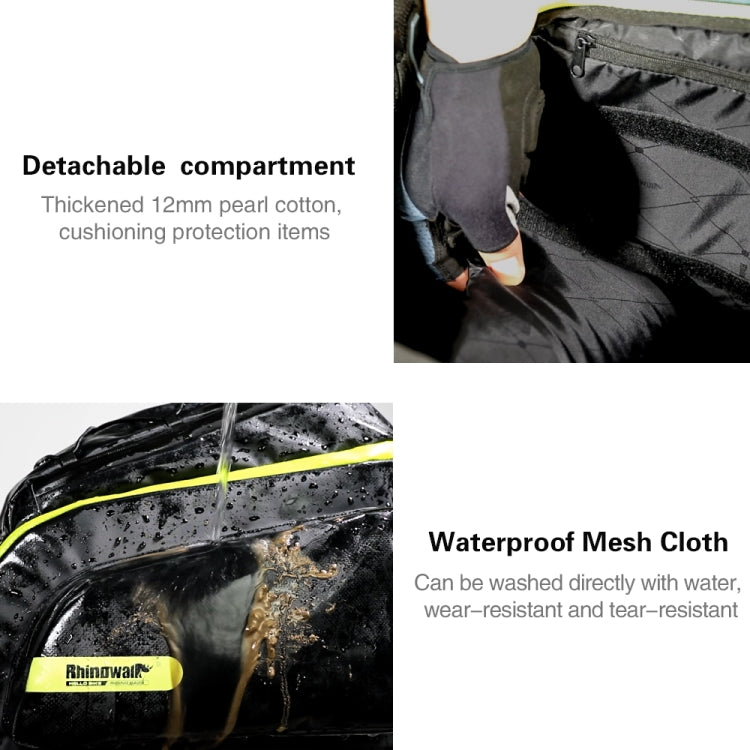 Frendorf | Rhinowalk Fahrrad Rückentrage Tasche Mountainbike Mittel- und Langstrecken-Fahren Wasserdichte Fahrradtasche (Voll Schwarz)