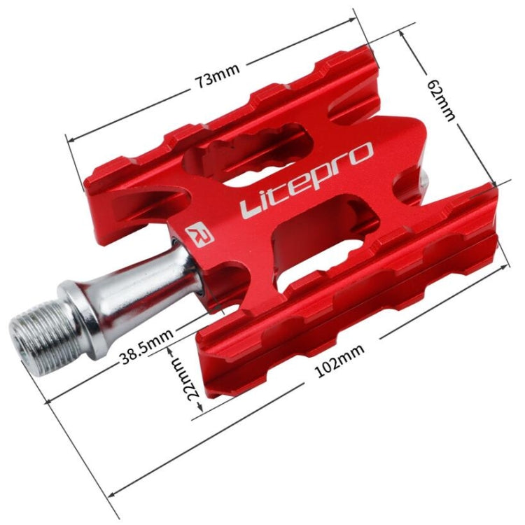 Frendorf | Litepro Ultralight Klappfahrradpedal K3 Fahrradpedal, Farbe: Galvanisierte Farbige