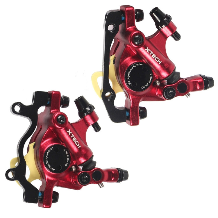 Frendorf | ZOOM HB100 Mountainbike Hydraulikbremssattel Klappfahrrad Kabelzug Hydraulikscheibenbremssattel, Stil: Vorne und Hinten (Rot)